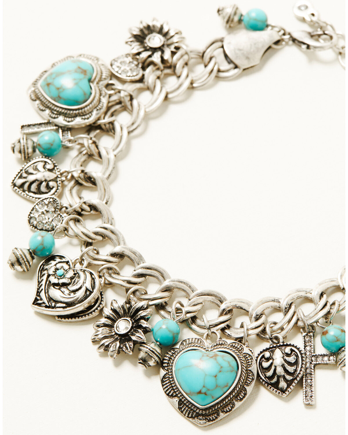 Image #2 - Shyanne Women's Wildheart Multi-Charm Bracelet, Turquoise, hi-res