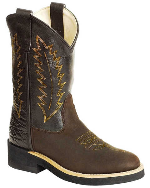 Jama Children's Crepe Sole Western Boots, Distressed, hi-res