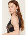 Image #2 - Affliction Women's Longhorn Embellished Sleeveless Tank Top, Black, hi-res