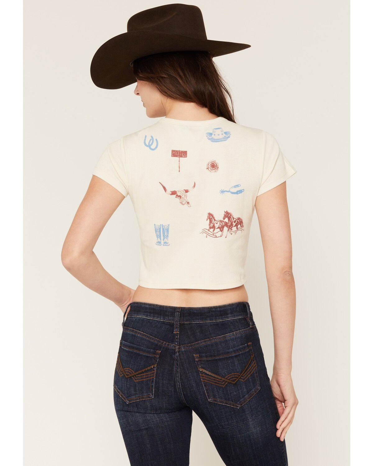 Image #4 - Girl Dangerous Women's Icon Baby Tee, Off White, hi-res