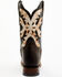 Image #5 - Dan Post Women's Sure Shot Embroidered Overlay Western Leather Boots - Broad Square Toe, Black/tan, hi-res