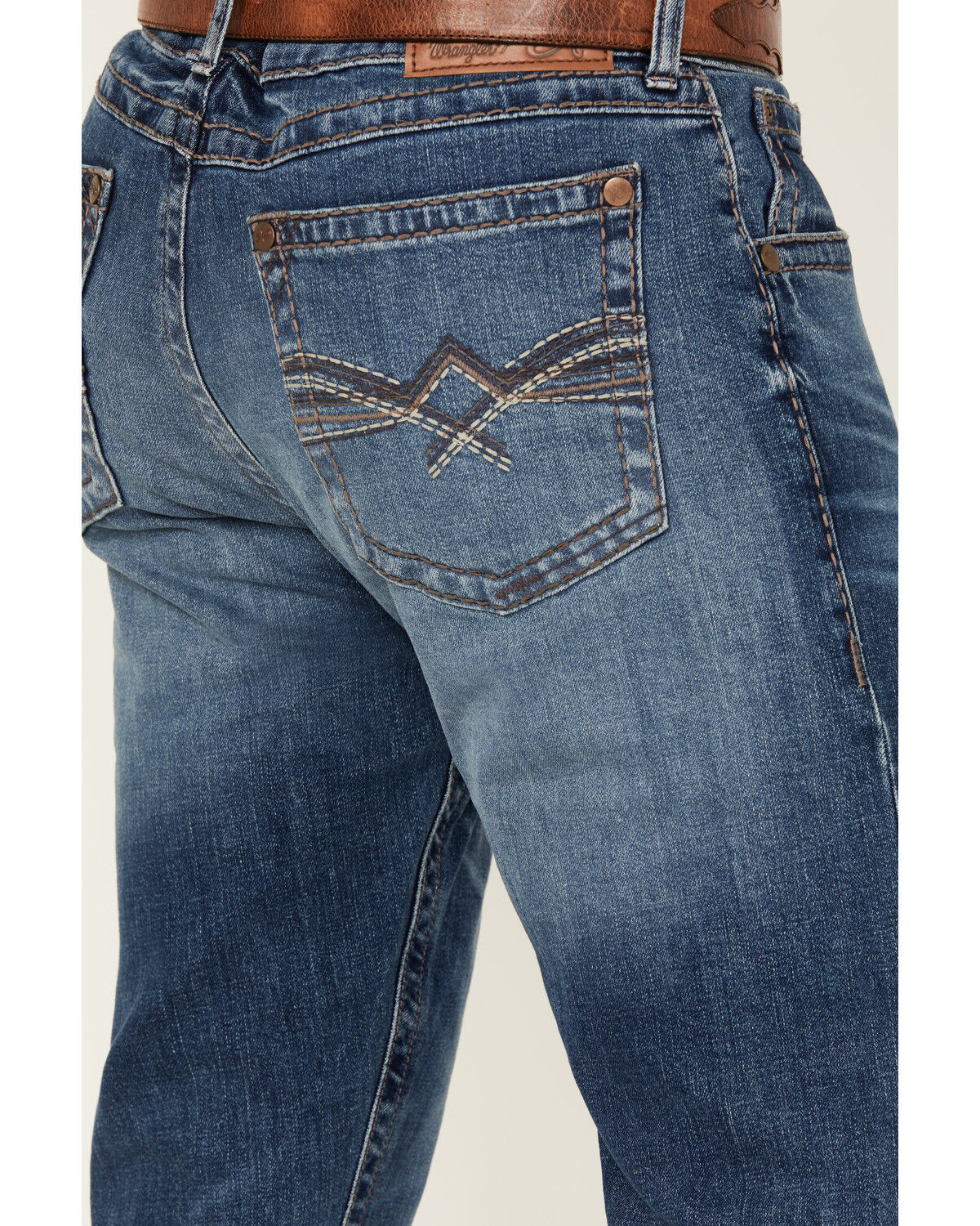 Image #4 - Rock 47 by Wrangler Men's Highland Medium Wash Slim Straight Stretch Denim Jeans, Medium Wash, hi-res