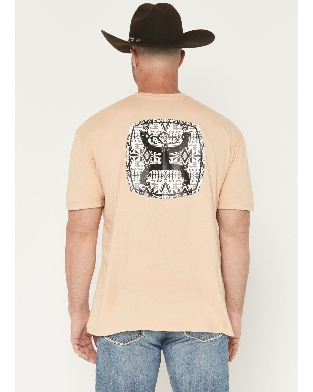 Hooey Men's Zenith Short Sleeve Pocket Graphic T-Shirt, Tan, hi-res