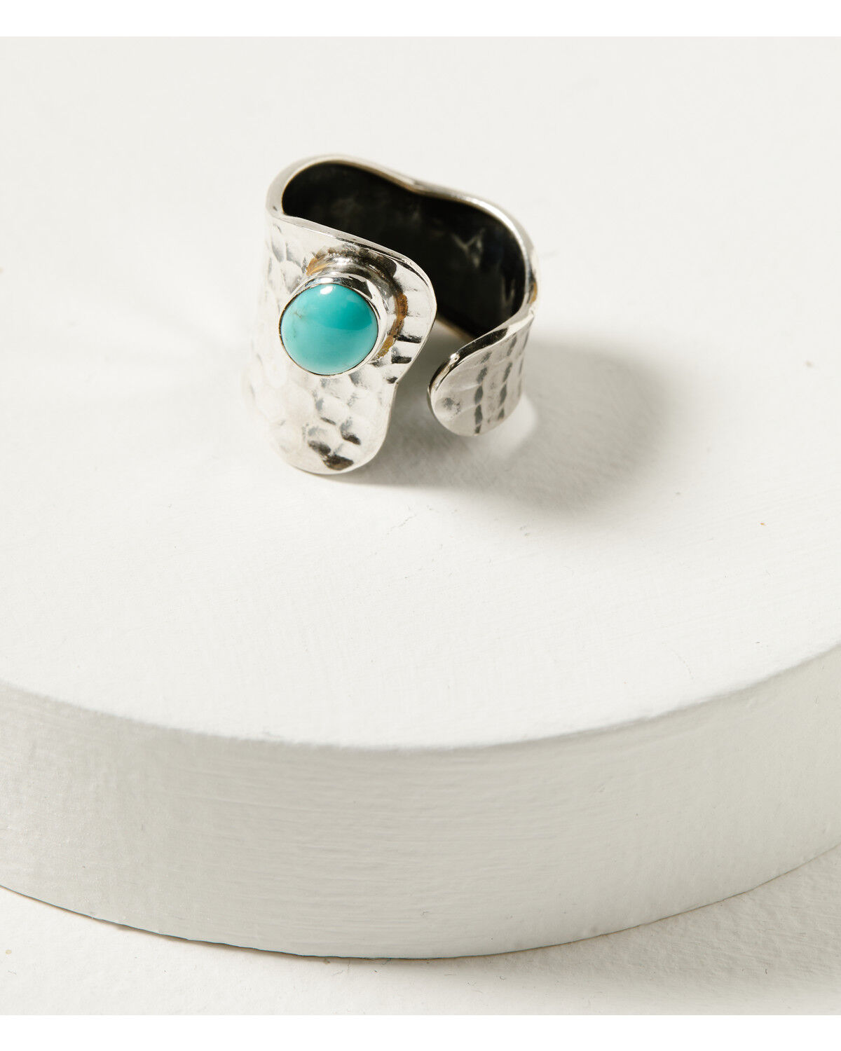 Image #2 - Paige Wallace Women's Hammered Turquoise Ring, Turquoise, hi-res