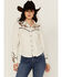 Image #1 - Shyanne Women's Embroidered Long Sleeve Snap Western Shirt, Off White, hi-res