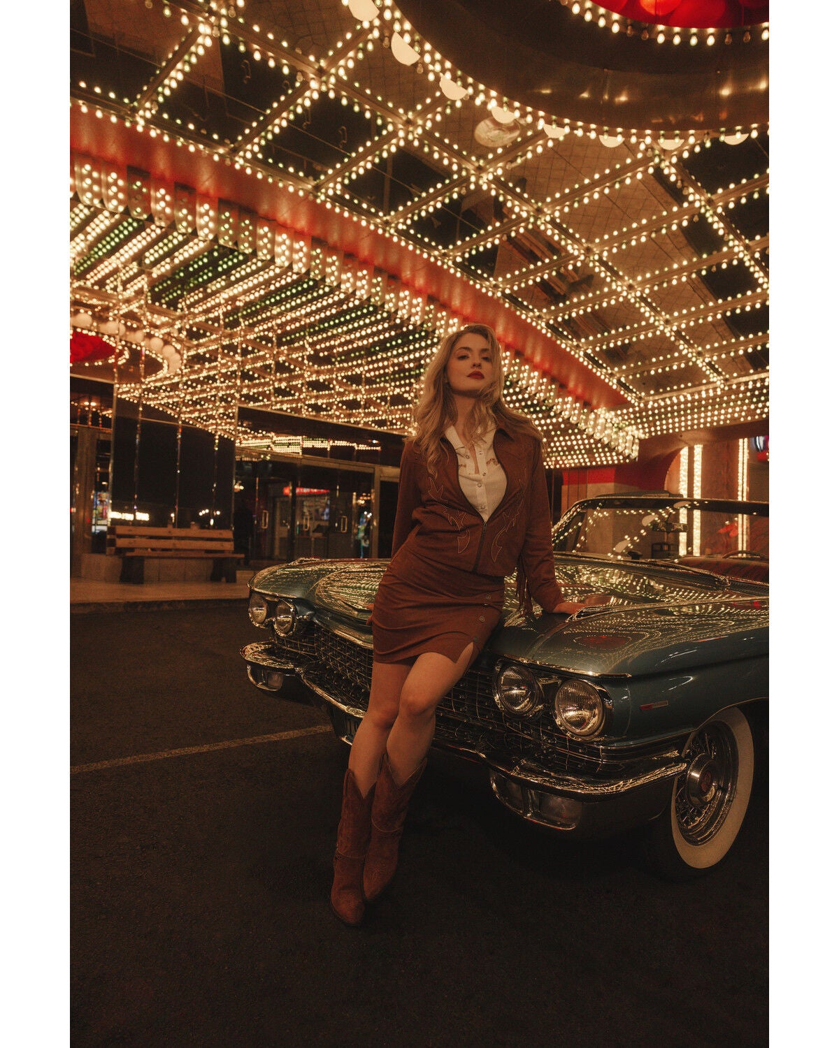 Idyllwind Women's Ellington Faux Suede Concho Button Mini Skirt, Caramel, hi-res