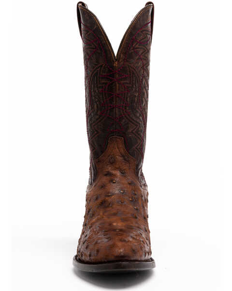 Image #4 - Dan Post Men's Nicotine Quilled Ostrich Western Boots - Round Toe, , hi-res