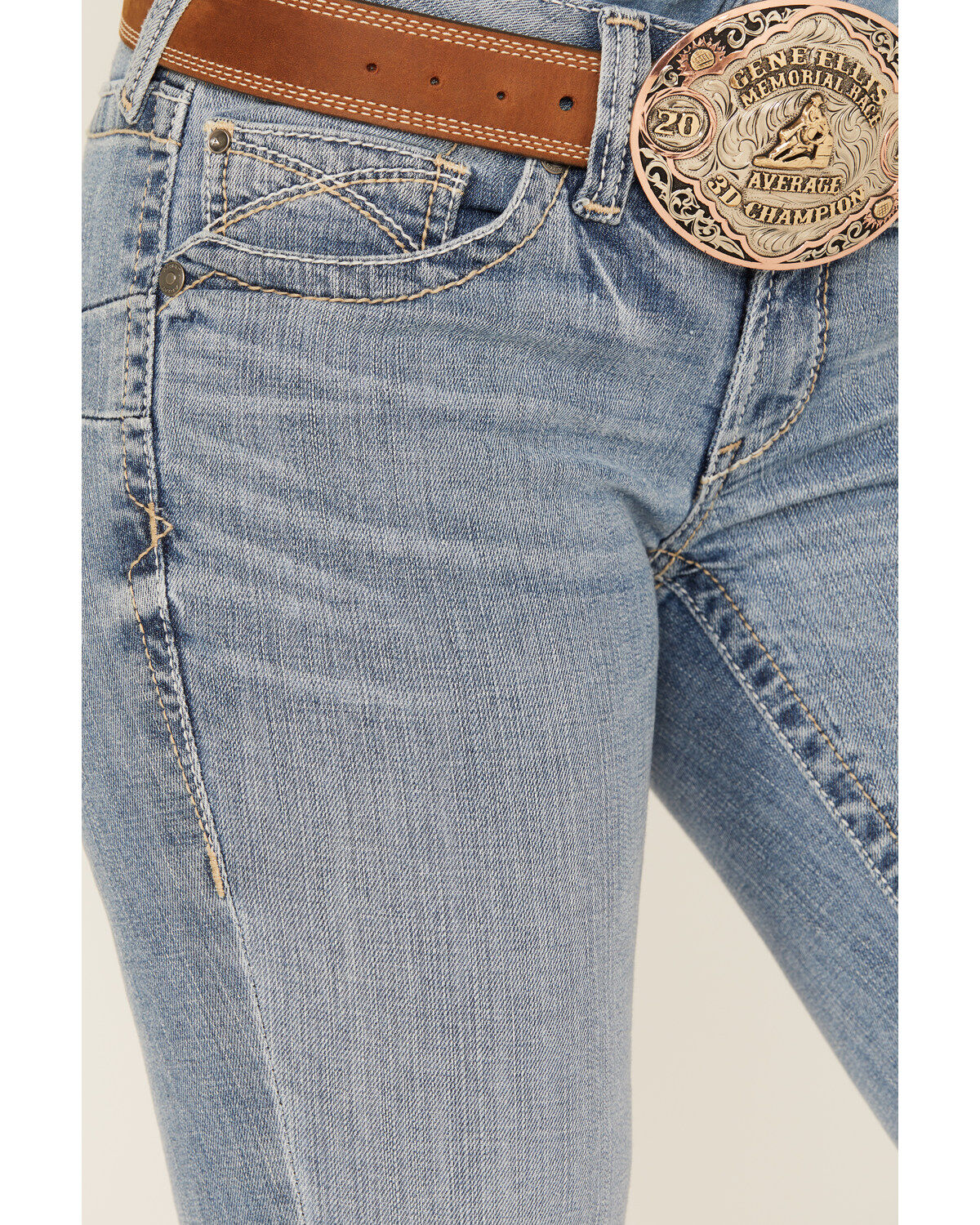 Product Name:  Ariat Women's Light Wash Mid Rise Kehlani Stretch Bootcut Jeans