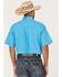Cinch Men's Geo Print Short Sleeve Button-Down Western Shirt , Blue, hi-res