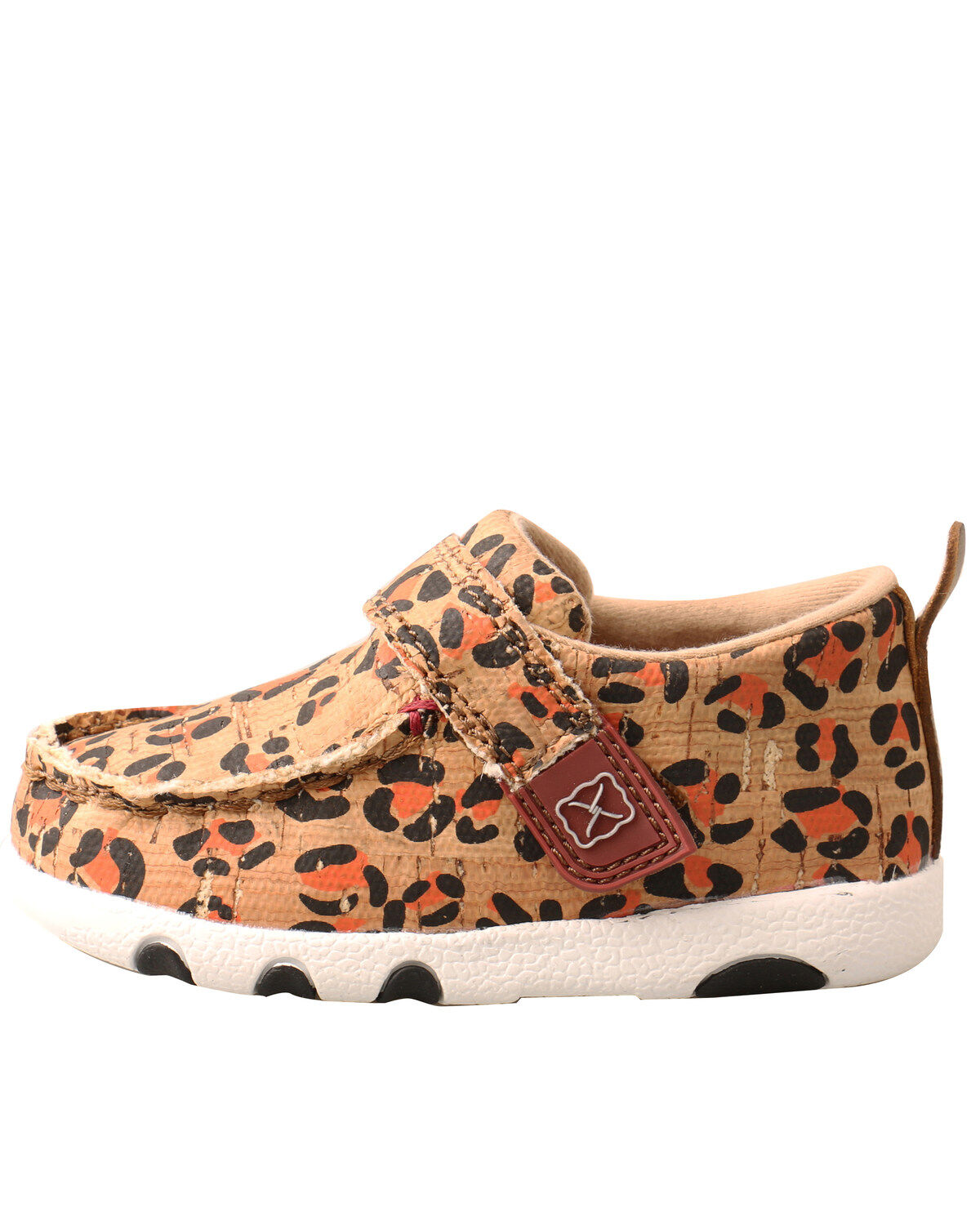 Image #3 - Twisted X Infant Girls' Leopard Print Driving Mocs, Tan, hi-res