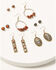 Image #1 - Shyanne Women's Desert Rose Antique Earrings Set - 6 Piece, Silver, hi-res
