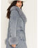Image #2 - Azalea Wang Women's Kaya Denim Faux Fur Trench Coat, Light Wash, hi-res
