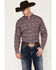 Image #1 - Ariat Men's Ward Floral Print Wrinkle Free Long Sleeve Button-Down Western Shirt, Purple, hi-res