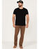 Brothers & Sons Men's Whiskey Wash Stretch Slim Straight Jeans , Tan, hi-res
