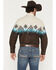 Image #4 - Panhandle Slim Men's Southwestern Cactus Border Long Sleeve Snap Western Shirt, Dark Brown, hi-res