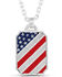 Montana Silversmiths Men's Stars And Stripes Patriotic Necklace, Silver, hi-res