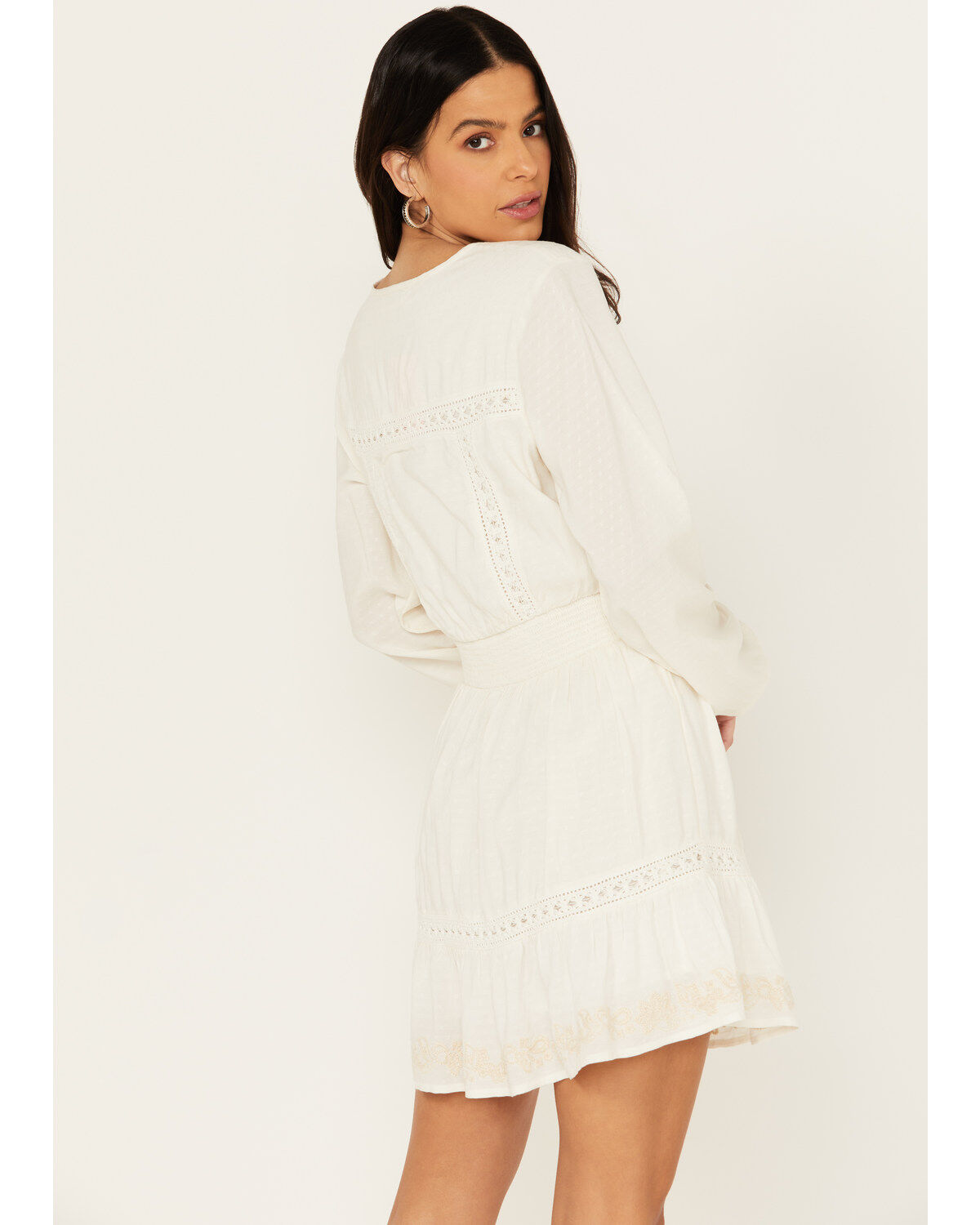 Image #5 - Idyllwind Women's Baxter Long Sleeve Mini Dress, Ivory, hi-res