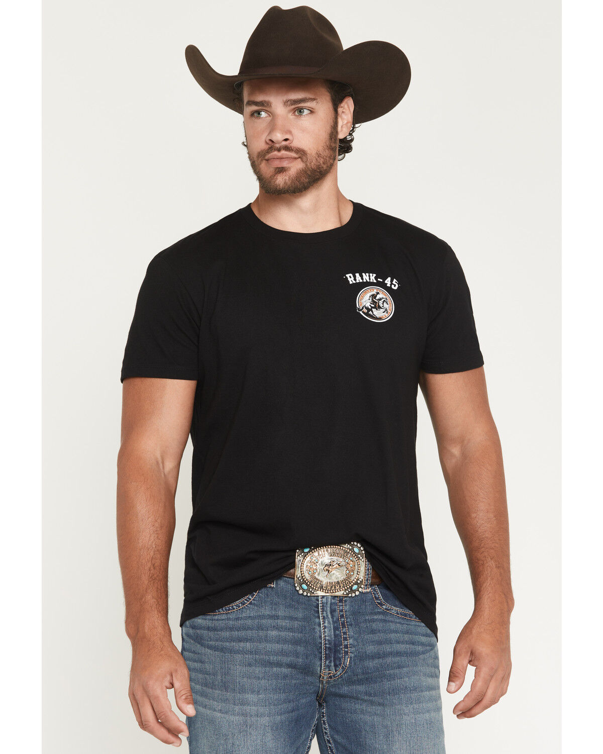 Image #2 - RANK 45® Men's Bandana Square Short Sleeve Graphic T-Shirt, Black, hi-res