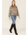Revel Women's Paisley Print Long Sleeve Woven Chiffon Peasant Top  , Black, hi-res