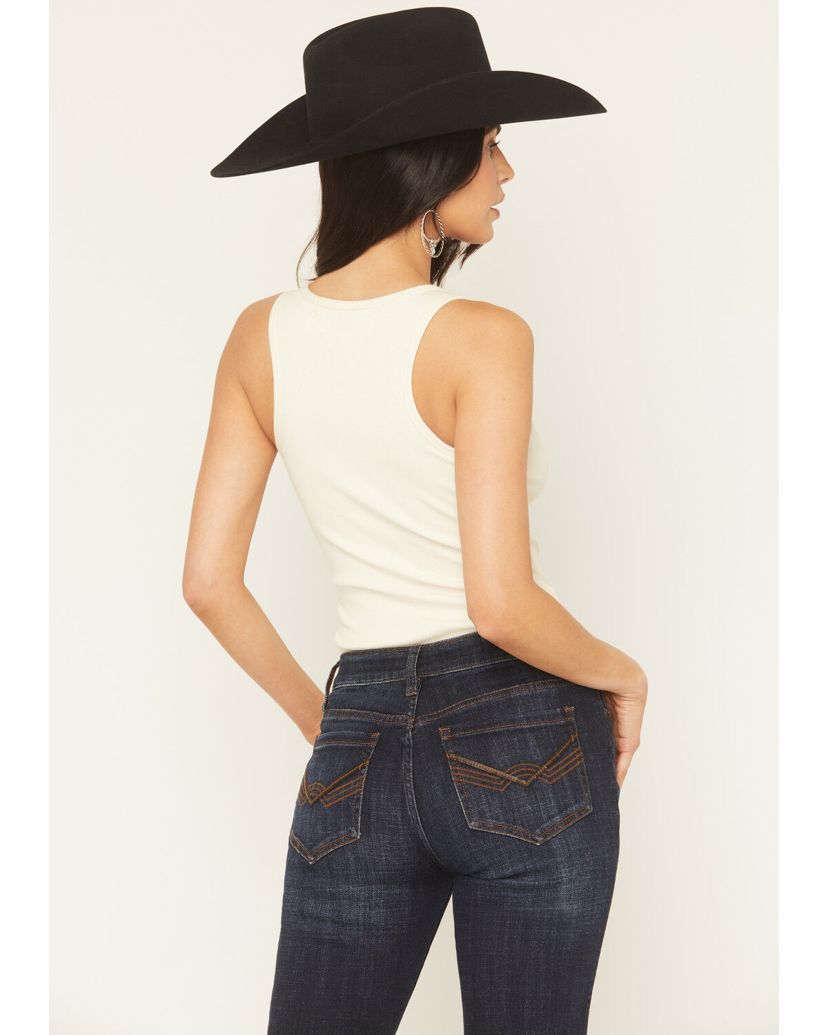 Image #5 - Idyllwind Women's Mama Tried Ribbed Graphic Tank, Cream, hi-res