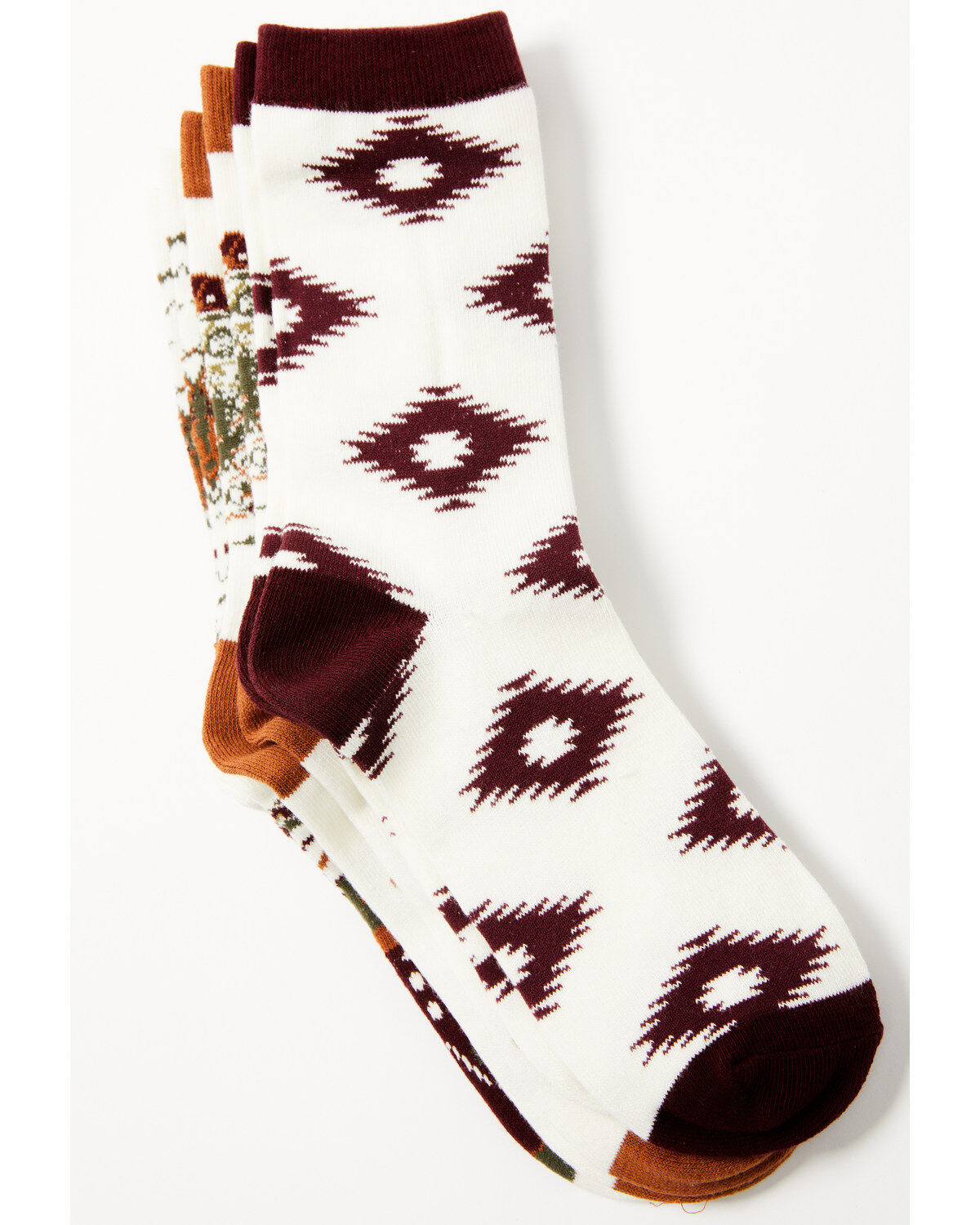 Image #1 - Shyanne Women's Crew Socks - 3 Pack , Multi, hi-res