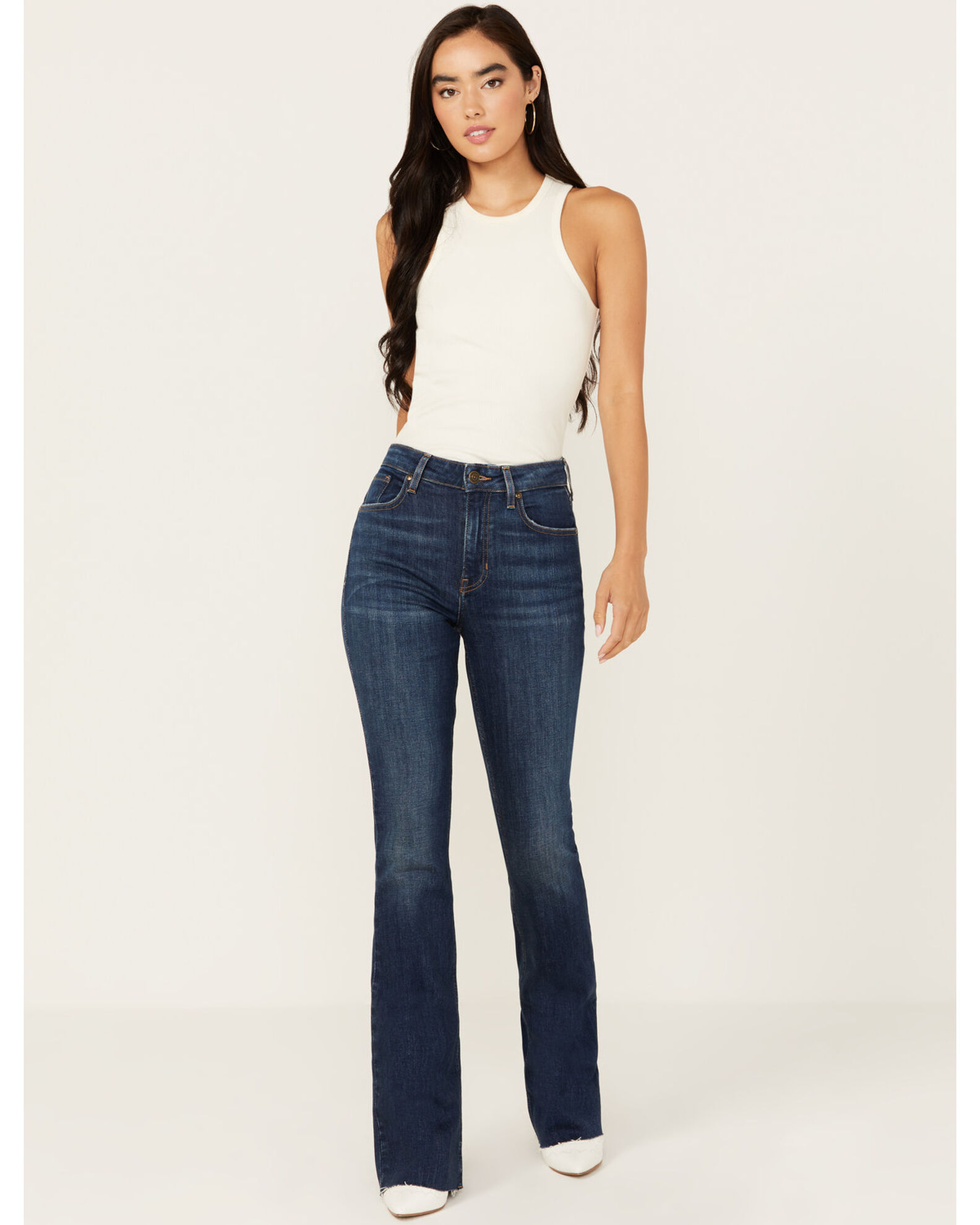 High waist bootcut stretch jeans hotsell