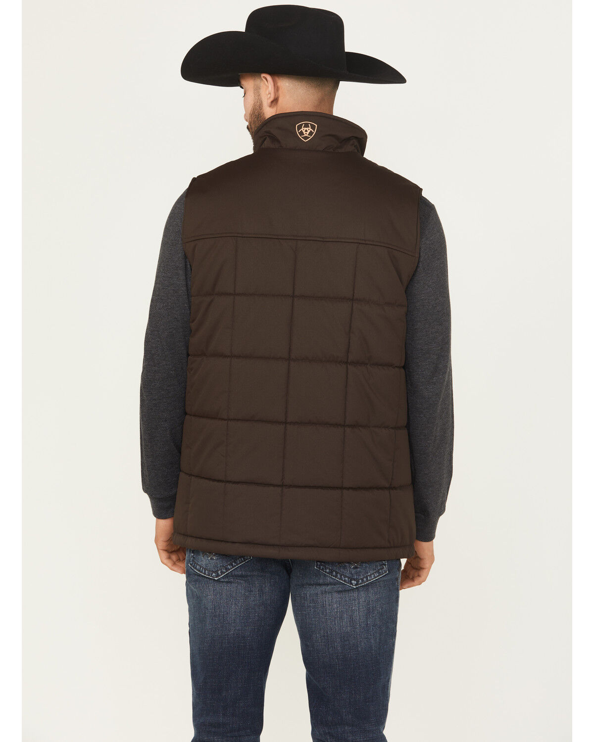 Image #4 - Ariat Men's Crius Concealed Carry Insulated Vest, Brown, hi-res
