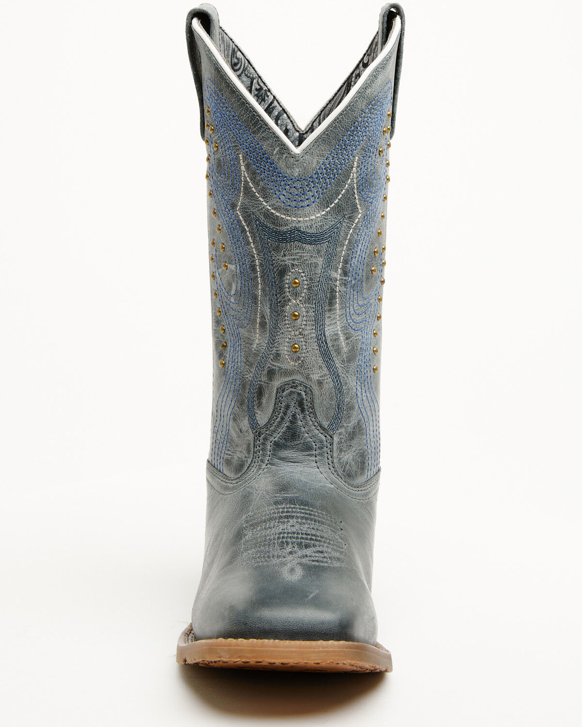 Image #4 - Laredo Women's Chic Western Boots - Broad Square Toe, Blue, hi-res