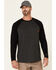 Image #1 - Hawx Men's Dark Gray Original Baseball Crew Long Sleeve Work T-Shirt, , hi-res