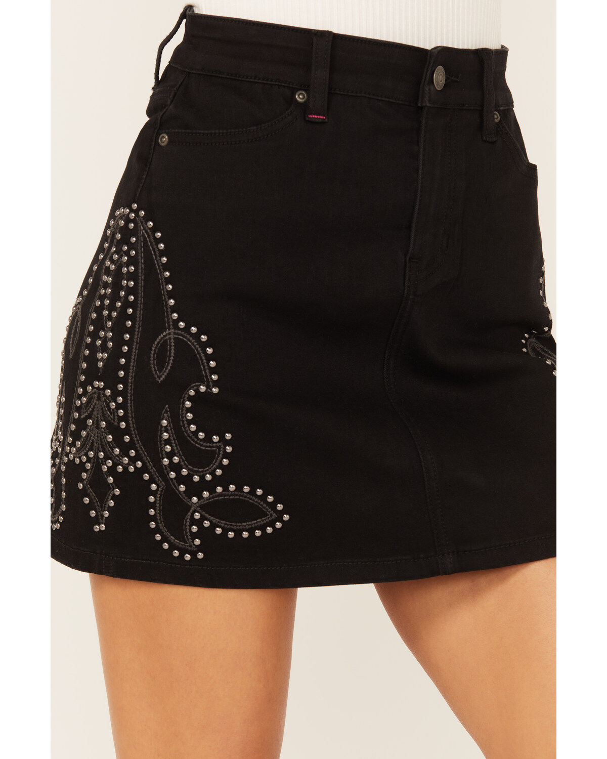 【EEUN】Hobbi Denim Skirt EB DENIM Gemini zip-detailed denim mini skirt | THE OUTNET