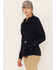 Carhartt Women's Force FR Relaxed Fit Zip Front Sweatshirt Work Hoodie, Navy, hi-res