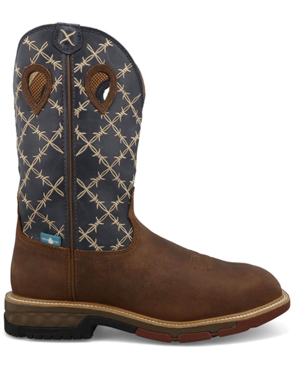 Image #2 - Twisted X Men's Waterproof Pull-On Work Boots - Nano Composite Toe, Brown, hi-res
