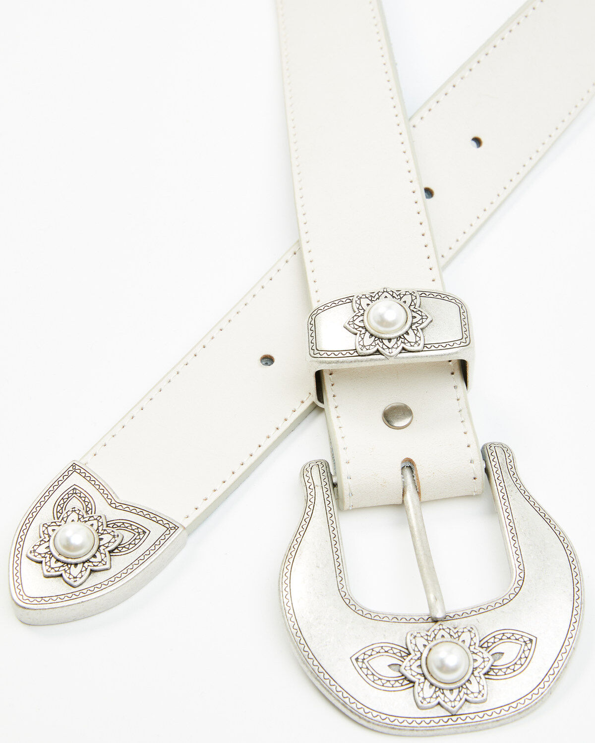 Image #2 - Shyanne Women's Pearl Bridal Belt, White, hi-res