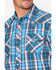 Image #4 - Rock & Roll Denim Men's Crinkle Plaid Print Snap Short Sleeve Western Shirt, , hi-res