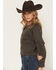 Image #2 - Stoosh Women's Acid Wash Snap Barn Jacket, Black, hi-res
