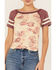 Image #3 - Free People Women's Wish You Were Here Floral Print Short Sleeve Tee, Tan, hi-res