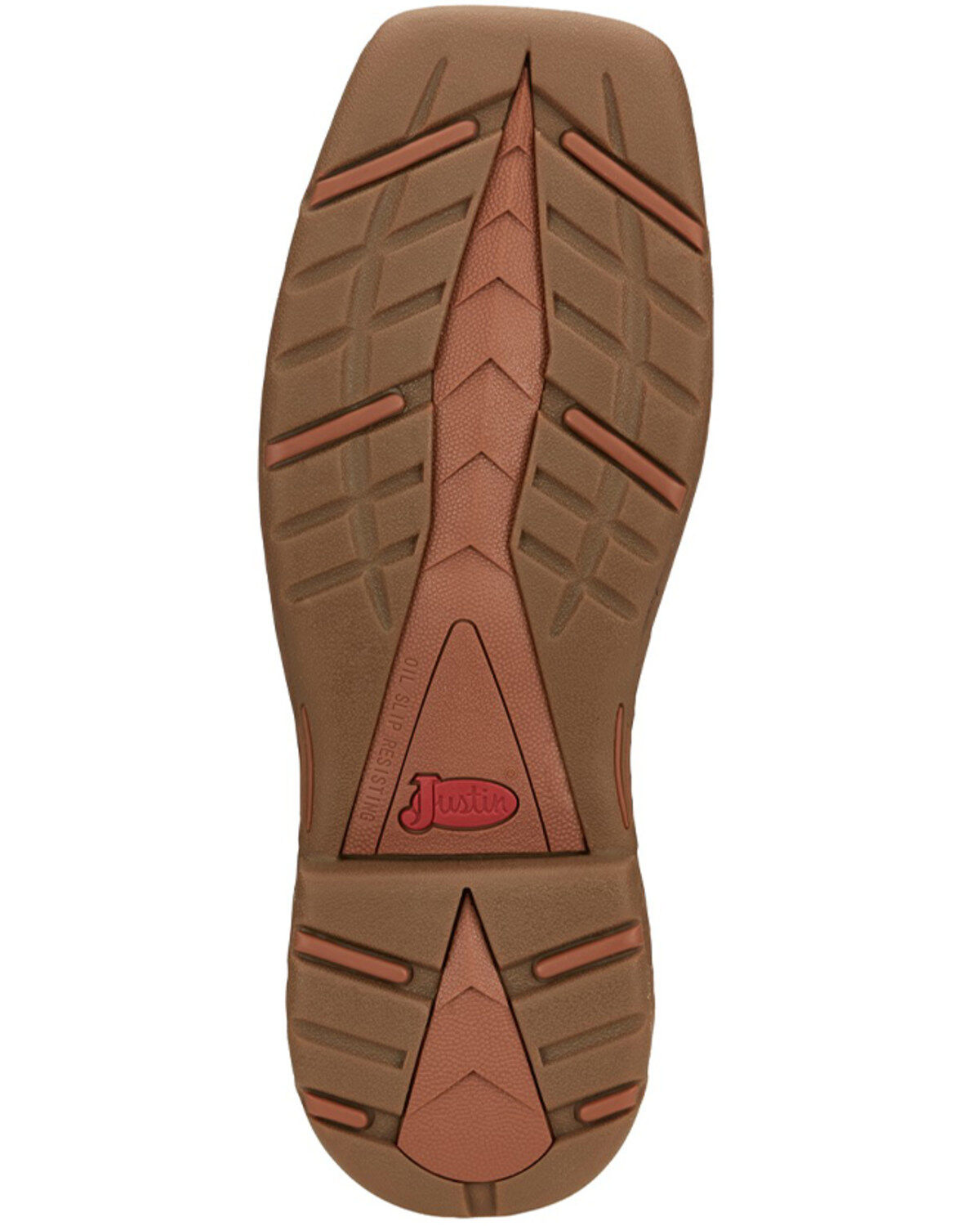 Image #7 - Justin Men's Rush Short Base Performance Western Boots - Broad Square Toe, Brown, hi-res