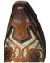 Corral Women's Floral Overlay and Studs Snip Toe Western Boots, Brown, hi-res
