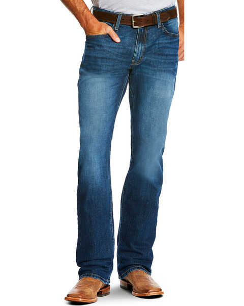 Image #2 - Ariat Men's M4 Legacy Stretch Freeman Bootcut Jeans, Blue, hi-res
