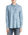 Miss Me Women's Denim Star Long Sleeve Button Down Shirt , Indigo, hi-res
