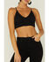 Fornia Women's Seamless Jacquard Bralette, Black, hi-res
