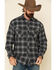 Image #1 - Resistol Men's Gray Simcoe Ombre Plaid Long Sleeve Western Shirt, Grey, hi-res