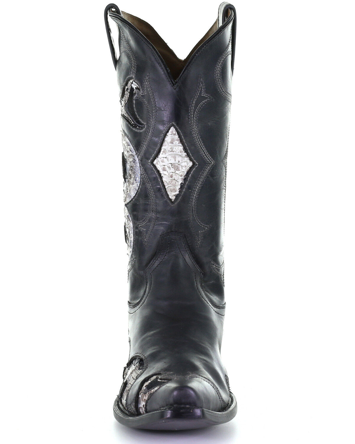 mens black snip toe cowboy boots