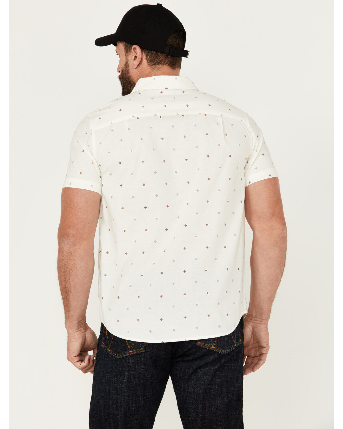 Image #4 - Brixton Men's Charter Pyramid Short Sleeve Button-Down Stretch Shirt, , hi-res
