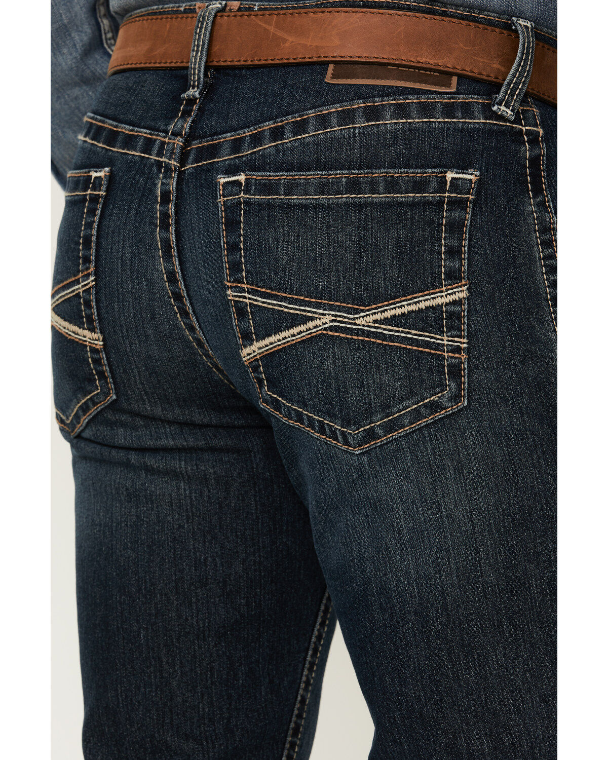 Image #4 - Ariat Men's M2 Bisman Gage Stretch Relaxed Stackable Bootcut Jeans, Blue, hi-res