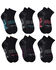 Image #1 - Timberland PRO Women's Contrast Logo Quarter Socks - 6 Piece, Black, hi-res