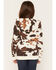 Image #4 - Wrangler Girls' Cow Print Logo Hoodie, Multi, hi-res