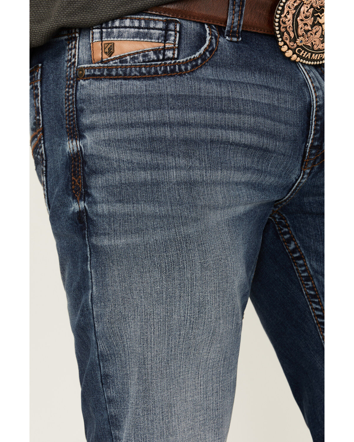 Image #2 - RANK 45® Men's Yuma Wash Ambush Slim Straight Stretch Denim Jeans, Medium Wash, hi-res