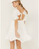 Molly Bracken Women's Puff Sleeve Open Back Mini Dress, , hi-res