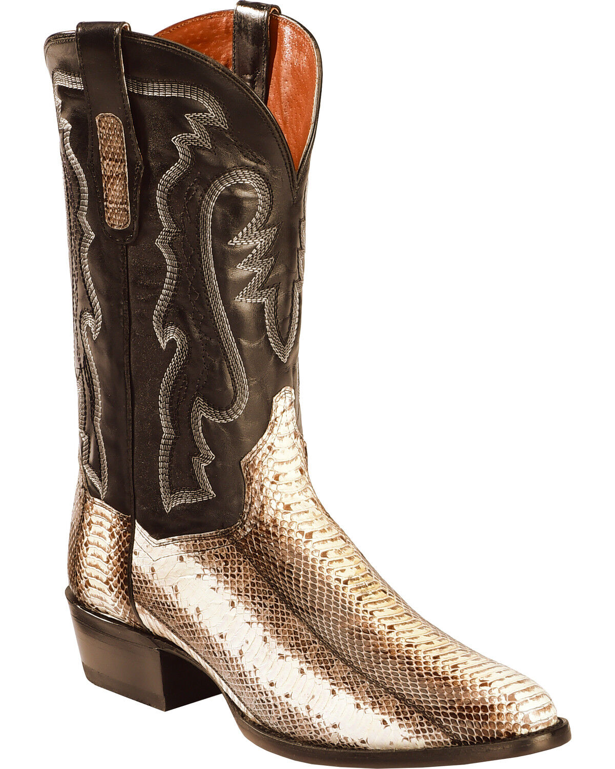 snakeskin boots with snake head